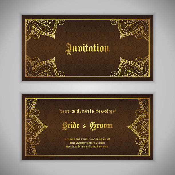 豪华婚礼的邀请图片下载