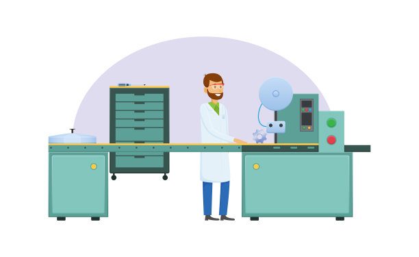 制造工厂，工人的工作形式附近的技术金属加工机器图片下载