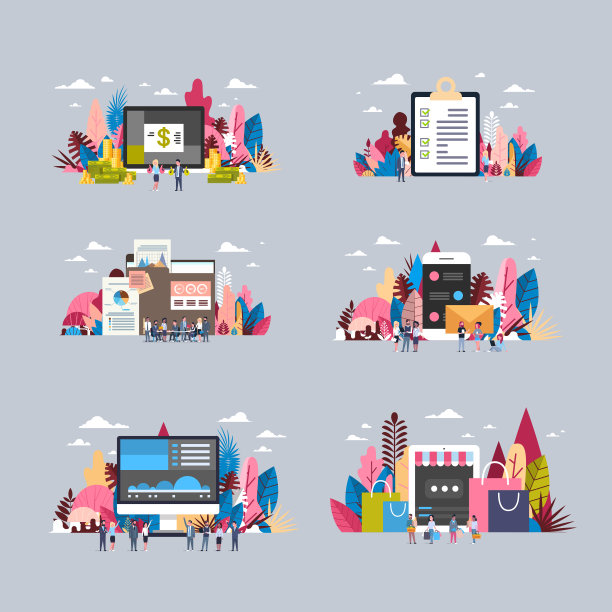 集业务理念于核对图智能手机监控包背景混合种族的人一起工作手握多样性的东西，扁平图片下载