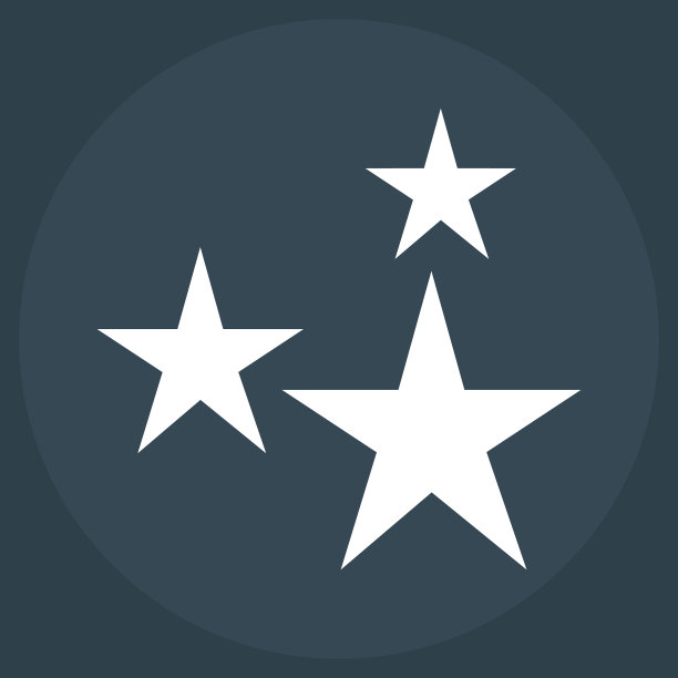 星星图标，平面风格图片下载