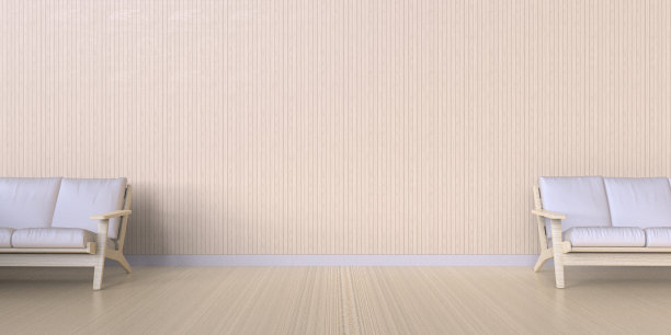 生活陈设极简和两张沙发在墙上木质纹理-现代图片下载