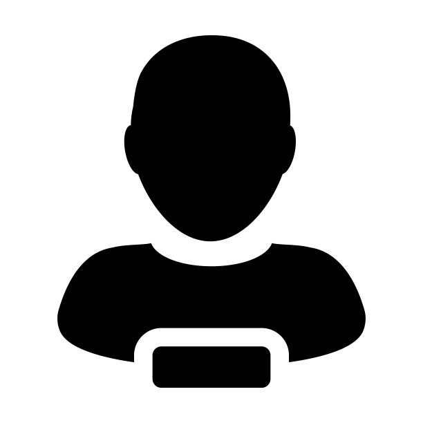 移除头像图标矢量图：男性用户个人资料头像，带负号的扁平风格字形图图片下载