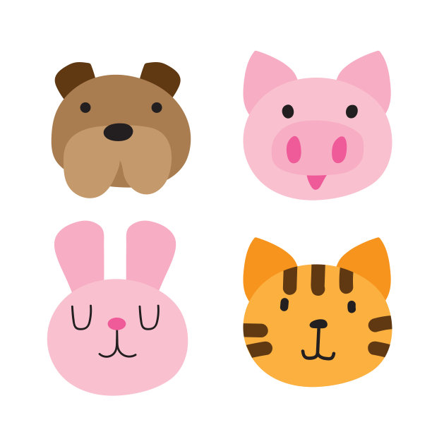 动物头集设计图片下载