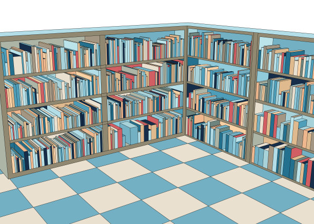 丰富多彩的校园图书馆插图图片下载