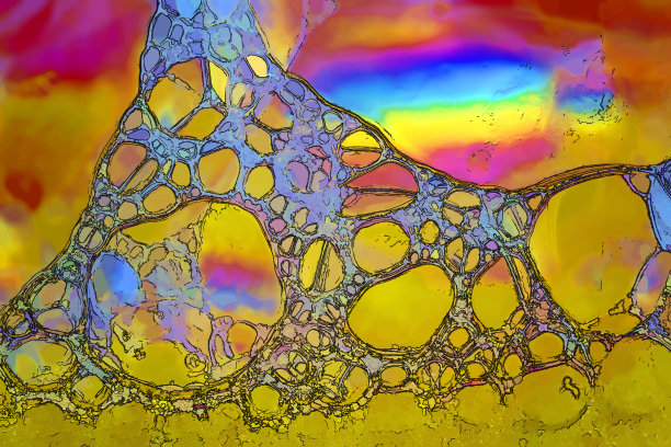 彩色肥皂泡的卡通画图片下载