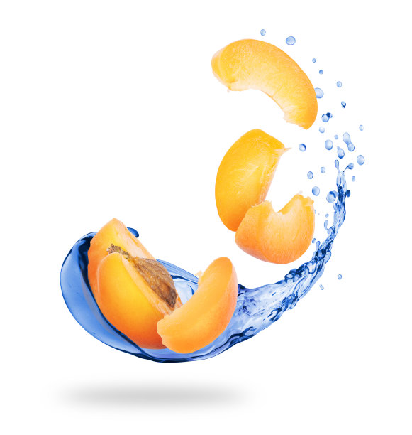 白底上的淡水花是杏片的特写图片下载