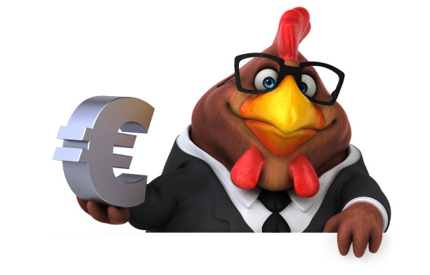 有趣的鸡- 3D插图图片下载