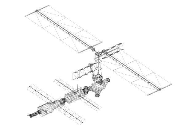 卫星架构师蓝图-孤立的图片下载