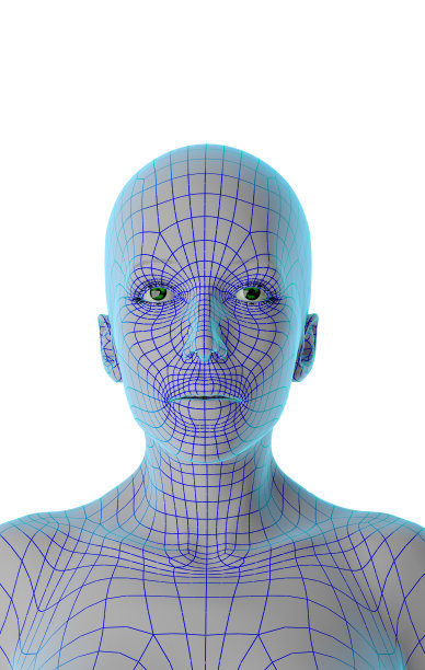 女人的脸在线框和特写肖像图片下载