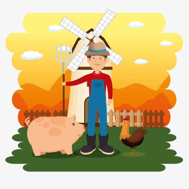 农民在农场的场景图片下载