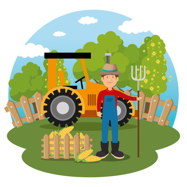 农民在农场的场景图片下载