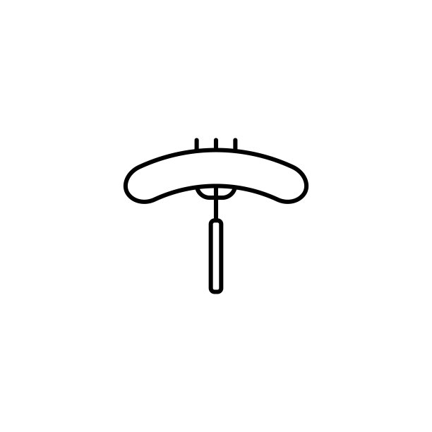 线香肠叉黑色图标上的白色背景图片下载