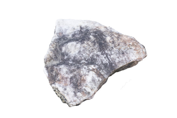 白色背景上孤立的巨石。图片下载