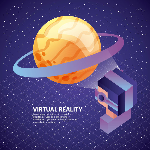 玩家使用虚拟现实眼镜观看土星图片下载