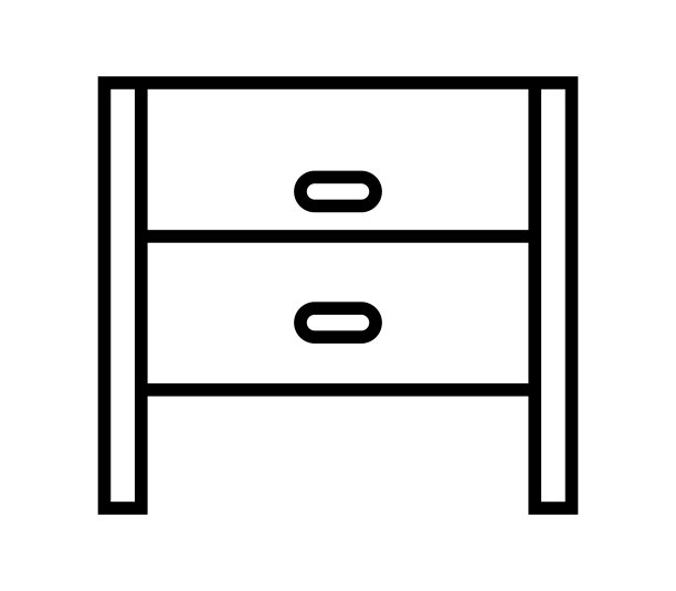 床头柜上的图标图片下载