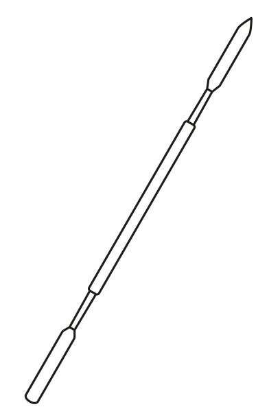 线条艺术黑白牙抹刀图片下载