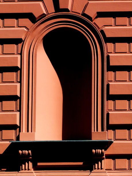 灰泥墙上有阴影的壁龛或凹处图片下载