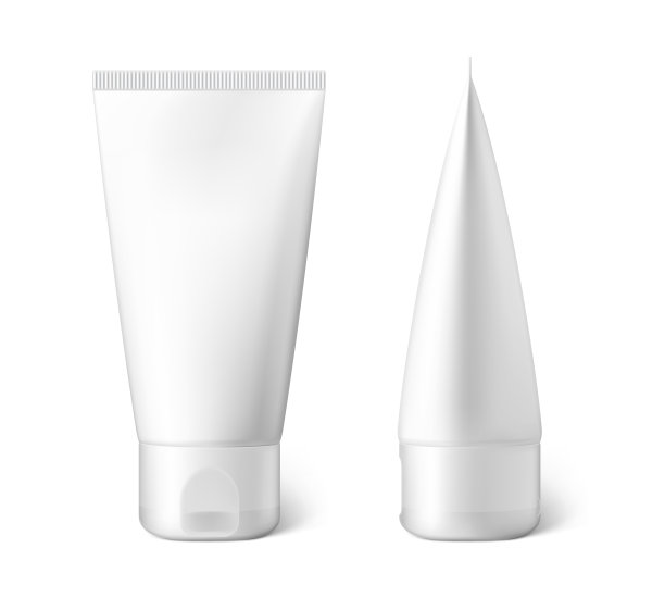 白色逼真的化妆管孤立在白色背景。图片下载