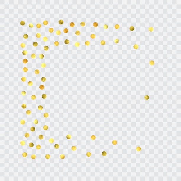 一轮黄金五彩纸屑。图片下载