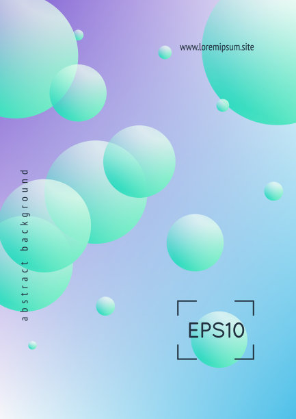 流体海报与圆形形状。图片下载