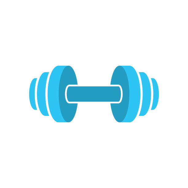 肌肉提升图标-健身杠铃-健身房图标-平面矢量插图孤立的白色背景。图片下载