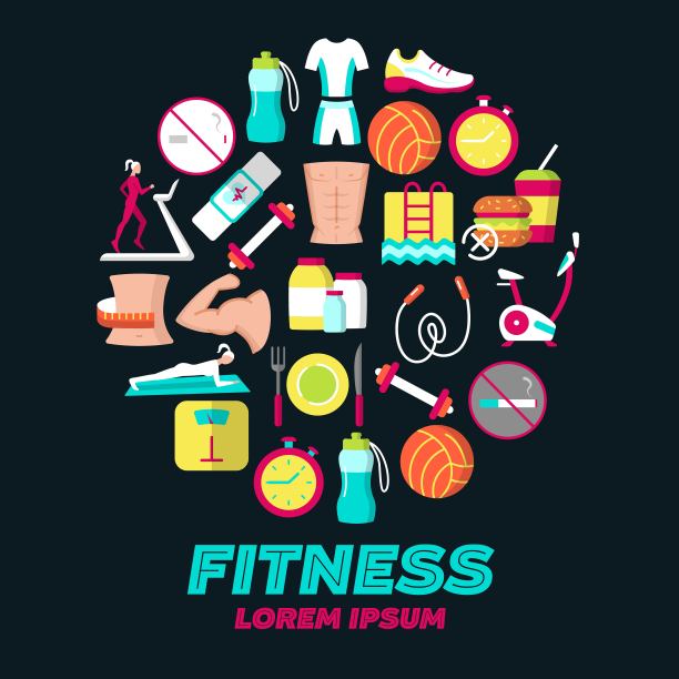 健身与健康框架图片下载