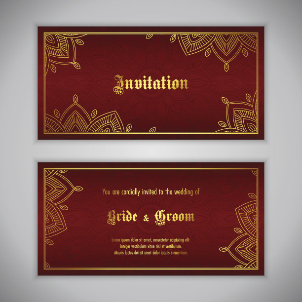 豪华婚礼的邀请图片下载