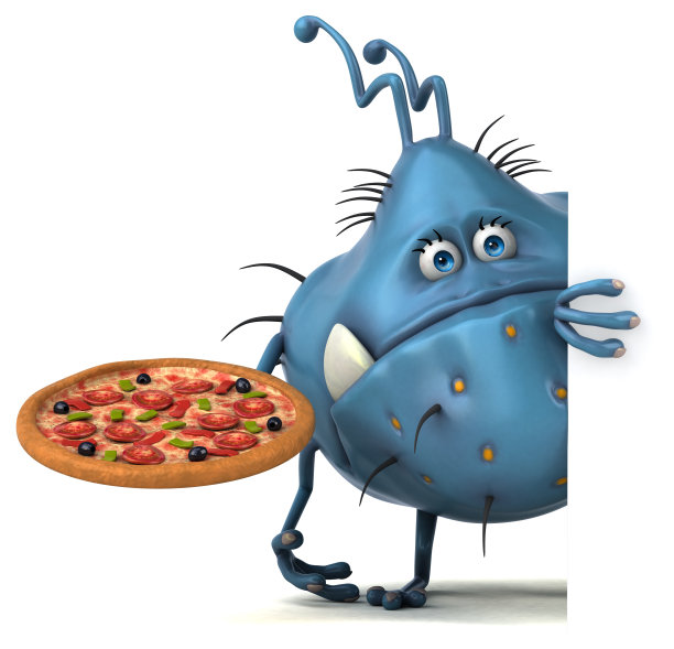 有趣的细菌- 3D插图图片下载