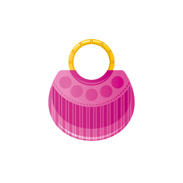 矢量插图eps10，孤立在白色背景。逼真的度假旅游标志，时尚的设计，3d淡雅的粉紫色沙滩包。卡通可爱的海滩图标，平坦的标志图片下载