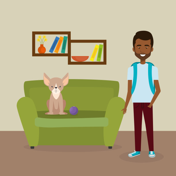 房子里有个可爱的吉祥物图片下载