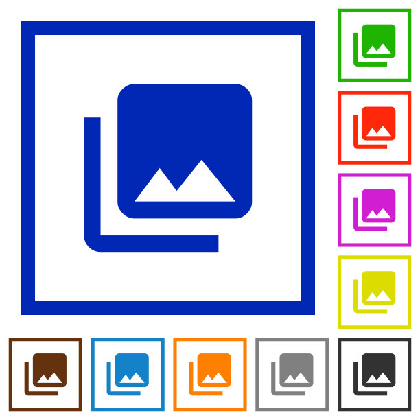 照片库平面框图标图片下载