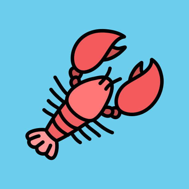 龙虾涂鸦画图片下载