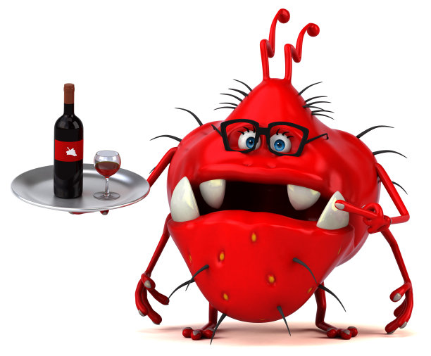 有趣的细菌- 3D插图图片下载