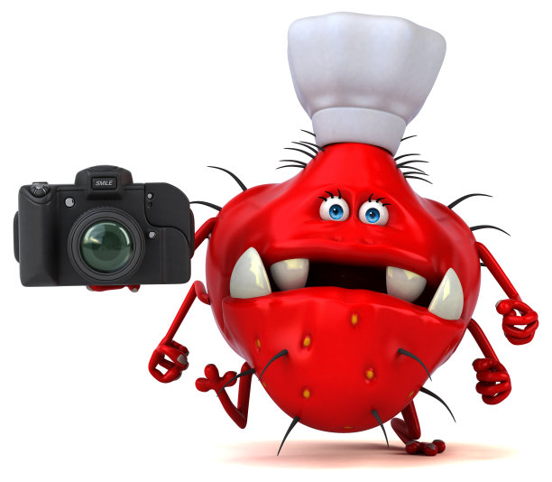 有趣的细菌- 3D插图图片下载