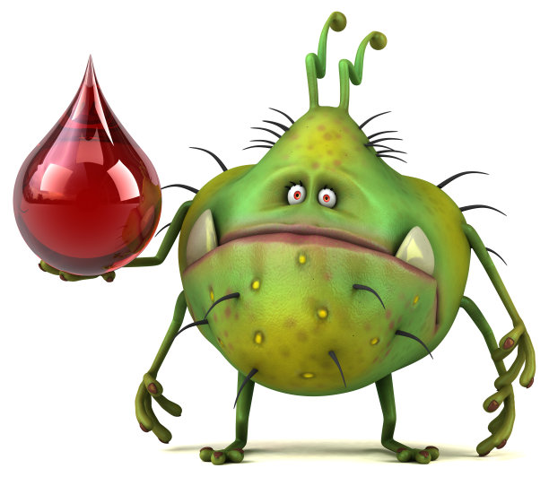 有趣的细菌- 3D插图图片下载