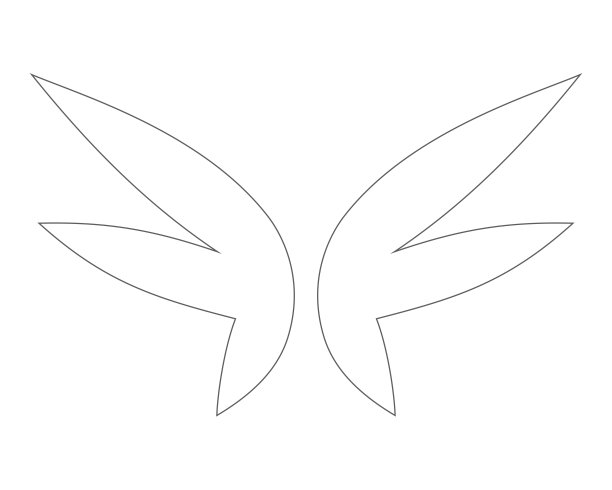 向量幻想蝴蝶的翅膀孤立在白色图片下载