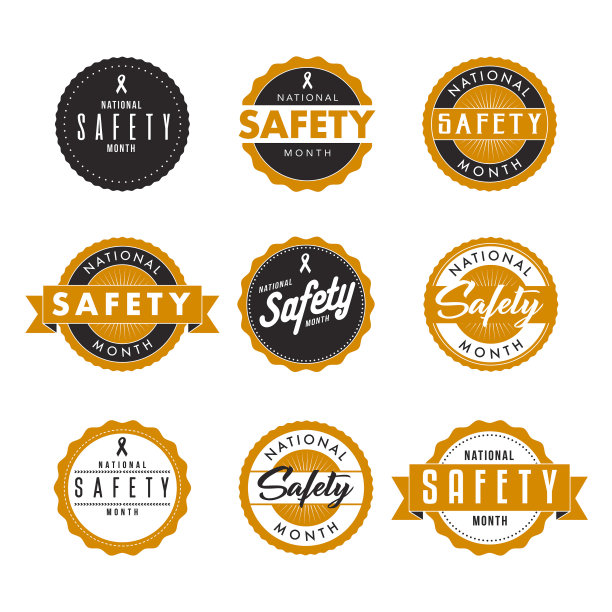 国家安全月图标集图片下载