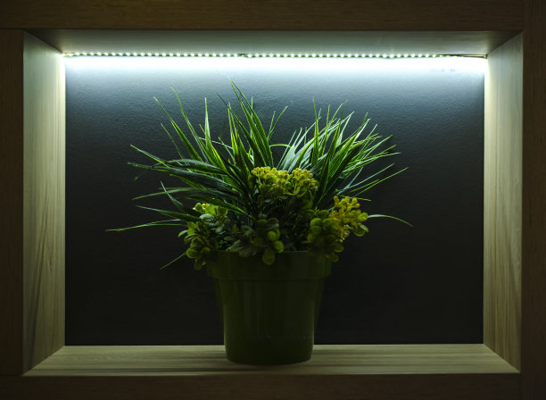 人造花在花盆内部装饰图片下载