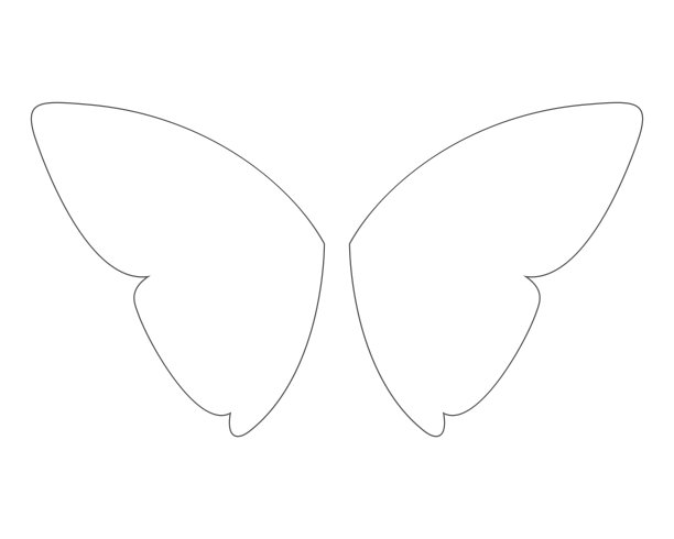 向量幻想蝴蝶的翅膀孤立在白色图片下载