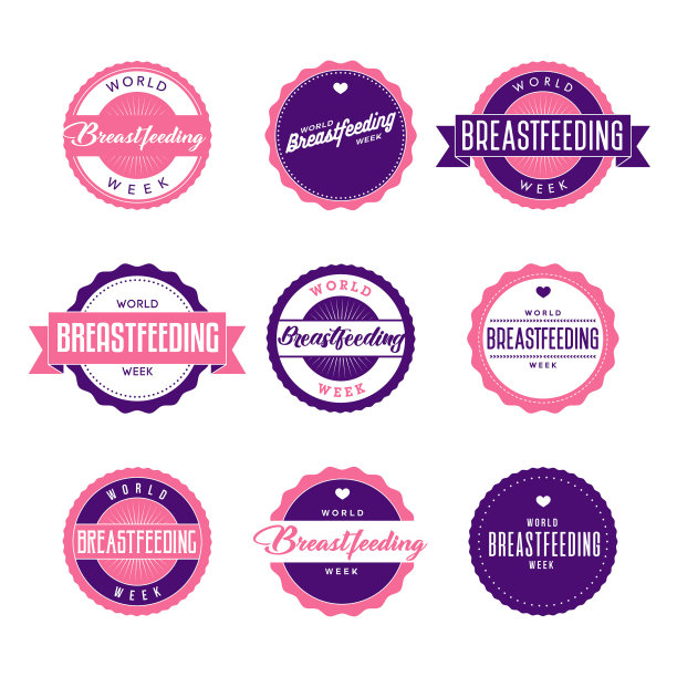 世界母乳喂养周图标设置图片下载