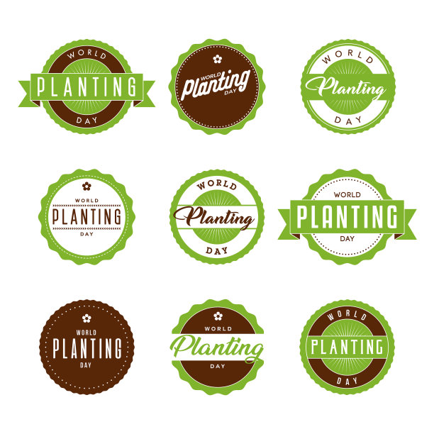 世界植树日图标集图片下载