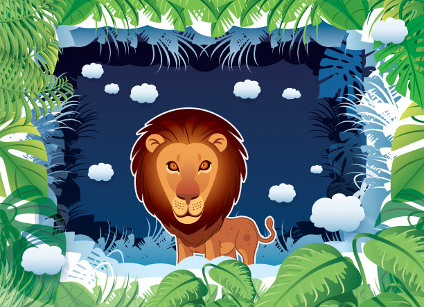 狮子和丛林图片下载