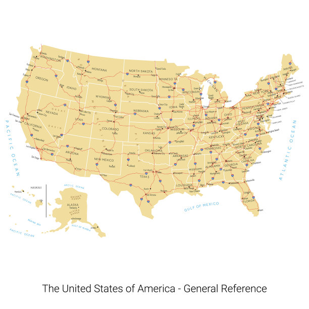 美国参考地图图片下载