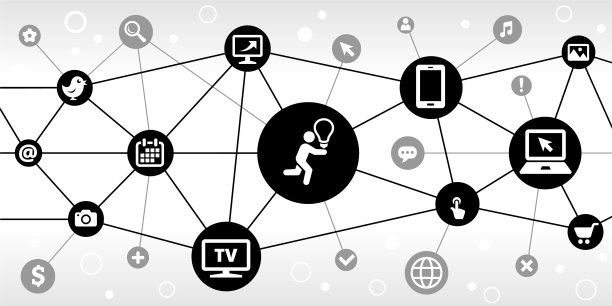 网络通信技术的三角节点模式背景图片下载