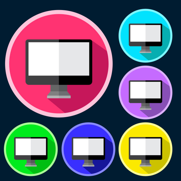 计算机监视器图标集图片下载