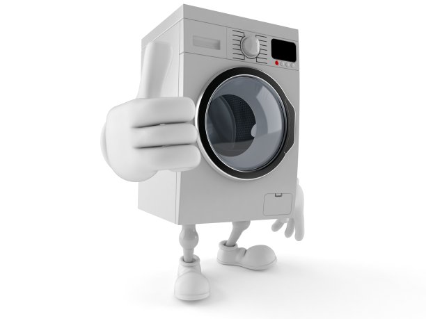 拇指向上的洗衣机角色图片下载