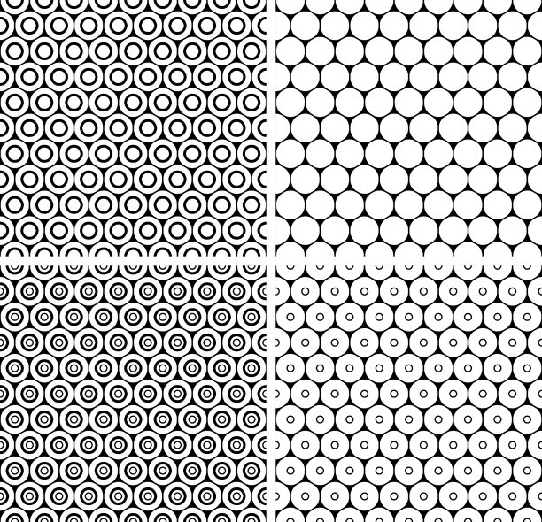 套蜂窝黑白无缝图案图片下载