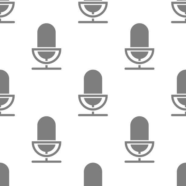 麦克风图标。移动概念和web应用程序的极简图标元素。模式重复无缝麦克风图标可以用于web和移动应用程序图片下载