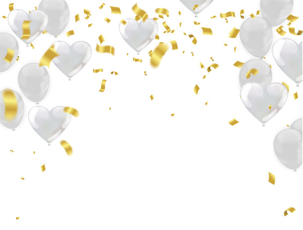 充气飞行气球孤立在白色背景。平的风格。有拷贝空间的生日或聚会贺卡。图片下载