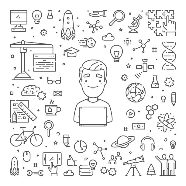 矢量线web概念的启动图片下载